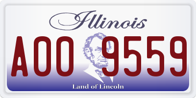 IL license plate A009559