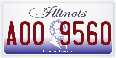 IL license plate A009560