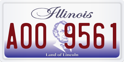 IL license plate A009561