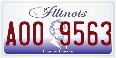 IL license plate A009563