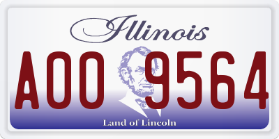 IL license plate A009564