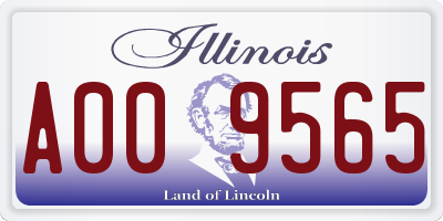 IL license plate A009565