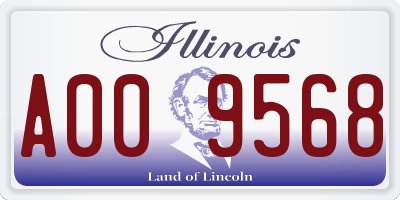 IL license plate A009568