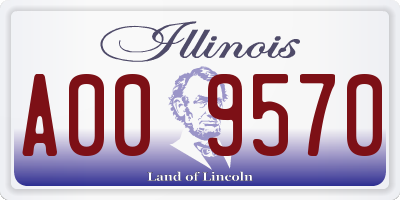 IL license plate A009570