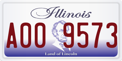 IL license plate A009573