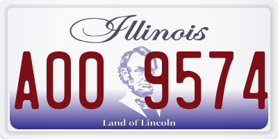 IL license plate A009574