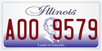 IL license plate A009579
