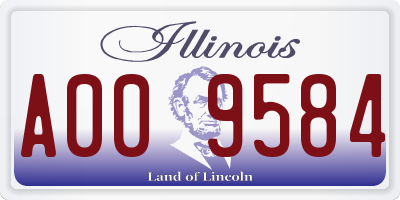 IL license plate A009584