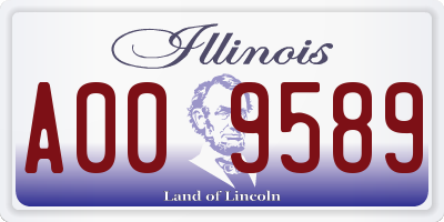 IL license plate A009589