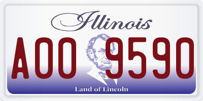 IL license plate A009590