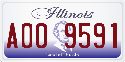 IL license plate A009591