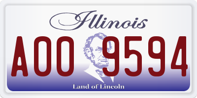 IL license plate A009594
