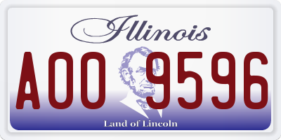 IL license plate A009596