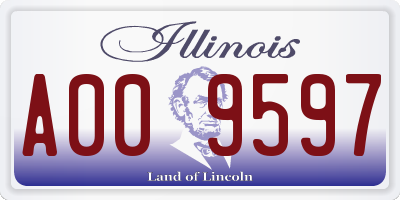 IL license plate A009597
