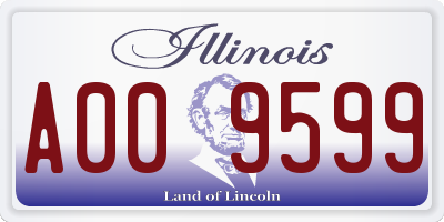 IL license plate A009599