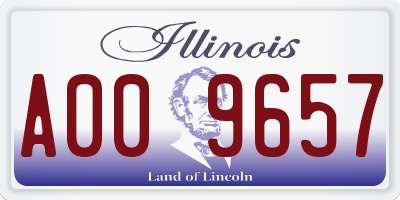 IL license plate A009657