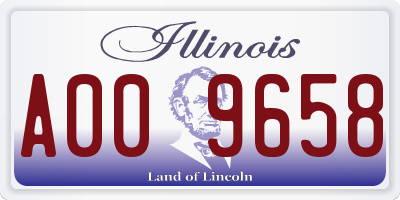 IL license plate A009658