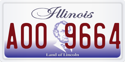 IL license plate A009664