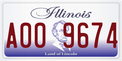 IL license plate A009674