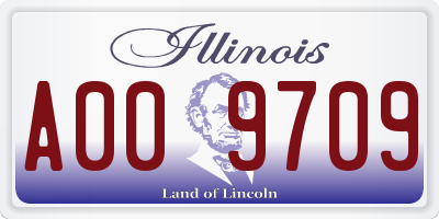 IL license plate A009709