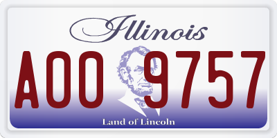IL license plate A009757
