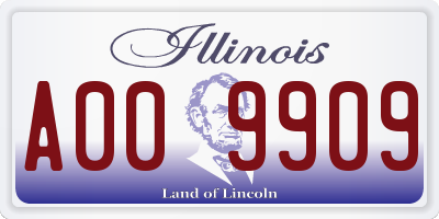 IL license plate A009909