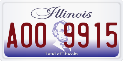 IL license plate A009915