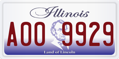 IL license plate A009929