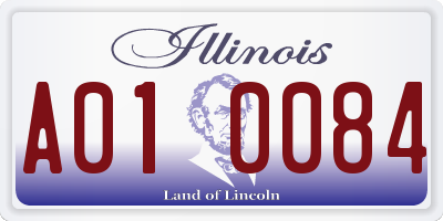 IL license plate A010084