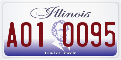 IL license plate A010095