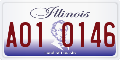 IL license plate A010146