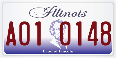 IL license plate A010148