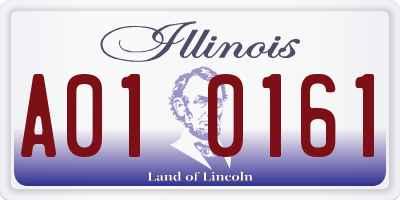 IL license plate A010161