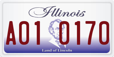 IL license plate A010170