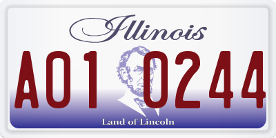 IL license plate A010244
