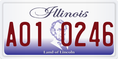 IL license plate A010246