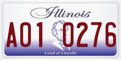 IL license plate A010276