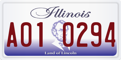 IL license plate A010294