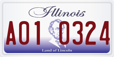IL license plate A010324