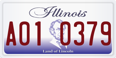 IL license plate A010379