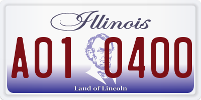 IL license plate A010400