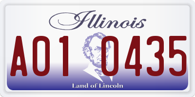 IL license plate A010435