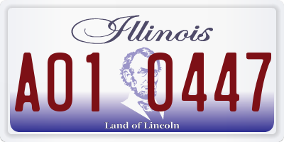 IL license plate A010447