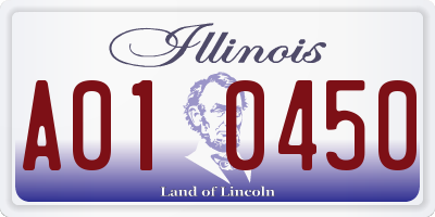 IL license plate A010450