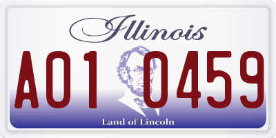 IL license plate A010459