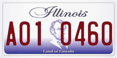 IL license plate A010460