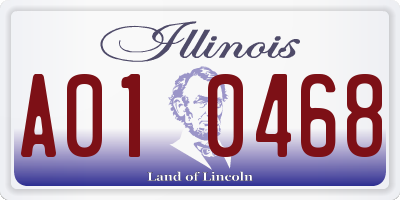 IL license plate A010468