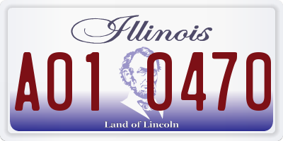 IL license plate A010470