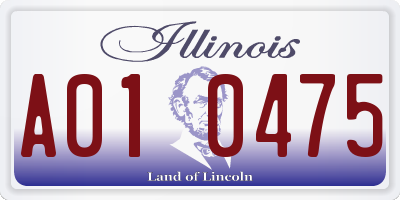 IL license plate A010475