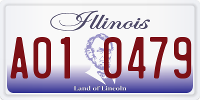 IL license plate A010479